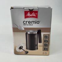Melitta 1014-02 Cremio – elektrischer Milchaufschäumer, kompakt, schwarz, für cremigen Milchschaum
