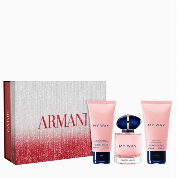 Giorgio Armani My Way Eau de Parfum Geschenkset – EdP-Duftset mit Hauptflakon und Reisegröße, blumig-frisch, luxuriös verpackt