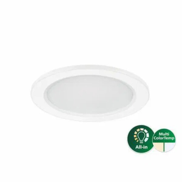 Philips DN145B LED recessed ceiling spotlight, 10W, 3000/4000K, white, energy-saving, versatile