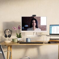 Logitech Brio 100 Webcam, Full HD, Auto Light Compensation, Microphone, Privacy Cover, USB-A, Compatible with Teams, Zoom, Google Meet, Graphite