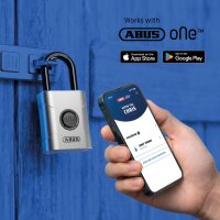 ABUS EVEROX One Smartes Vorhängeschloss, 50 mm, schlüsselloses Öffnen, wetterfest, automatische Verriegelung, ideal für Schuppen, Gartentor, Spind