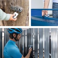 ABUS EVEROX One Smartes Vorhängeschloss, 50 mm, schlüsselloses Öffnen, wetterfest, automatische Verriegelung, ideal für Schuppen, Gartentor, Spind