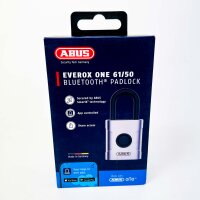 ABUS EVEROX One Smartes Vorhängeschloss, 50 mm, schlüsselloses Öffnen, wetterfest, automatische Verriegelung, ideal für Schuppen, Gartentor, Spind