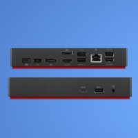 Lenovo ThinkPad Universal USB-C Dock, Modell 40AY0090EU, Dockingstation, 2x HDMI, 2x DisplayPort, 5x USB, LAN, schwarz