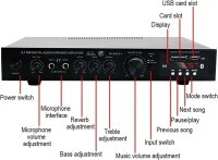 Hifi AV-369 5.1 Bluetooth 6-Kanal Stereo-Verstärker, 300W, 20Hz-20KHz, Mehrzweck Sound Lautsprecherverstärker
