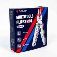 BiBURY BI2049 Multitool, faltbare Edelstahl-Zange, mit Schere & Schraubendreher, ideal für Camping, Outdoor, Geschenk für Männer