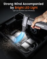 Luckea W18 Elektrischer Air Duster, 200000 RPM, 4-Stufen, Akku, Mini-Gebläse für PC, Tastatur, Auto, Haus, Silber