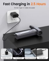 Luckea W18 Elektrischer Air Duster, 200000 RPM, 4-Stufen, Akku, Mini-Gebläse für PC, Tastatur, Auto, Haus, Silber