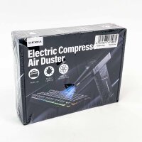 Luckea W18 Elektrischer Air Duster, 200000 RPM, 4-Stufen, Akku, Mini-Gebläse für PC, Tastatur, Auto, Haus, Silber