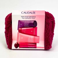 Caudalie 511P1 Reise-Essentials Winterset 2025, Limited Edition, Pflegeset mit Feuchtigkeitscreme, Reinigungsschaum, Lippenpflege