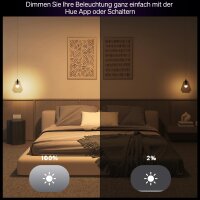 Philips Hue Essential Starter-Set, 929004235412, 4x E27 White & Color Ambiance, dimmbar, 2200-6500K, Bridge, Alexa/Google/Apple kompatibel