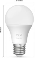 Philips Hue Essential Starter-Set, 929004235412, 4x E27 White & Color Ambiance, dimmbar, 2200-6500K, Bridge, Alexa/Google/Apple kompatibel