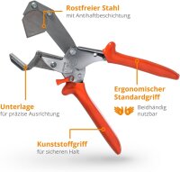 LÖWE 5.504 Professional Hose Shears, Triangular Blade, Industrial Shears, Precise Cut for Pipes, Hoses, Fuel Lines, Metal