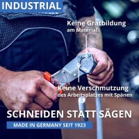 LÖWE 5.504 Professional Hose Shears, Triangular Blade, Industrial Shears, Precise Cut for Pipes, Hoses, Fuel Lines, Metal