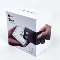 SumUp Solo Kartenterminal mit Ladestation, Wi-Fi & Bluetooth, Weiß, Modell 800607301, mobiles Smartcard-Lesegerät