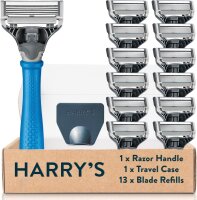 Harrys Herrenrasierer mit blauem Griff, Set inkl. 13...