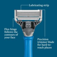 Harrys Herrenrasierer mit blauem Griff, Set inkl. 13 Rasierklingen