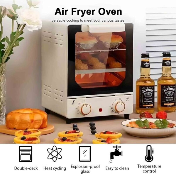 Silver Crest Mini Oven 15L, 750W, 60 Min Timer, 230V, Compact Appliance for Baking & Grilling