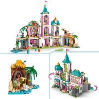 LEGO Disney Princess 43267 Schloss-Set, detailreich, inkl. Arielle, Rapunzel, Mulan, Jasmin, Vaiana Figuren, Spielzeug ab 6 Jahren