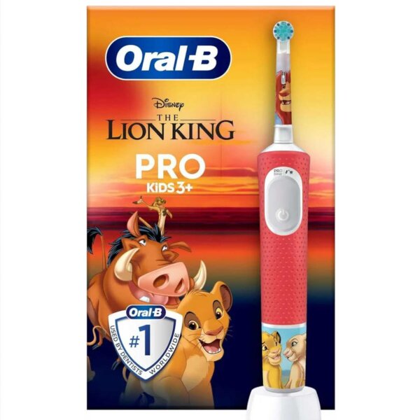 Oral-B Pro Kids 3+ electric childrens toothbrush – age-appropriate, gentle brush heads, Disney The Lion King design
