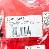 Ergotec Trekkinglenker 31,8mm, 610mm Breite, 45° Biegung, Aluminium, komfortabler Fahrradlenker