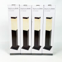 SSC-LUXon DRADO path light, set of 4, anthracite, E14 socket, IP44, outdoor bollard light with base