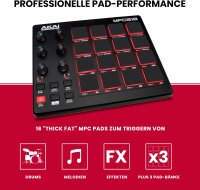 AKAI Professional MPD218 USB/MIDI Pad-Controller, 16 anschlagdynamische Pads, kompakt, ohne OVP
