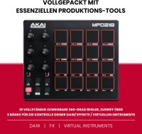 AKAI Professional MPD218 USB/MIDI Pad-Controller, 16 anschlagdynamische Pads, kompakt, ohne OVP