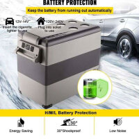 VEVOR Mini Kompressor-Kühlbox 55L, tragbarer Outdoor- und Auto-Kühlschrank, mit Kratzern, leise, energiesparend