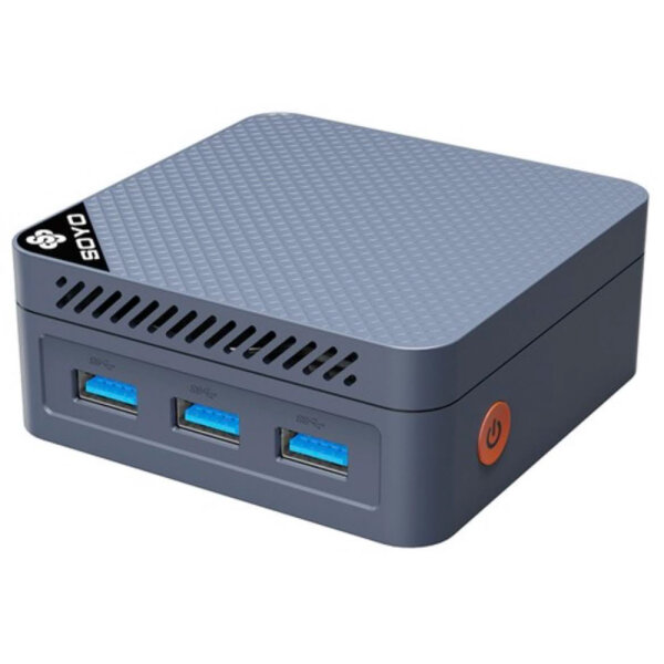 SOYO M4 Mini-PC, 12GB RAM, 512GB SSD, Triple 4K-Display, HDMI/DP, WiFi 5, BT 5.0, USB 3.2, 2x LAN, Typ-C, Audio