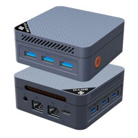 SOYO M4 Mini-PC, 12GB RAM, 512GB SSD, Triple 4K-Display, HDMI/DP, WiFi 5, BT 5.0, USB 3.2, 2x LAN, Typ-C, Audio