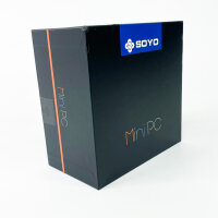 SOYO M4 Mini-PC, 12GB RAM, 512GB SSD, Triple 4K-Display, HDMI/DP, WiFi 5, BT 5.0, USB 3.2, 2x LAN, Typ-C, Audio