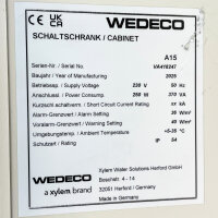 WEDECO VA418247 Control cabinet, control unit, 250 W, 230 V, 50 Hz, protection class IP54