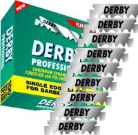 Derby Professional Razor Blades, 3-pack, 300 pieces, disposable blades for straight razors, rustproof, precise cut