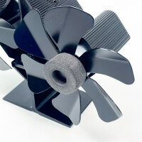 Double-headed stove fan, fireplace fan, 80-250°C, cordless, quiet, automatic temperature control, for wood stoves and fireplaces