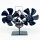 Double-headed stove fan, fireplace fan, 80-250°C, cordless, quiet, automatic temperature control, for wood stoves and fireplaces