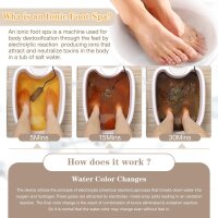 Veicomtech Ionic Fußbad Detox Maschine, Fuß Spa System, 2 Arrays, 100 Einlagen, für Zuhause, Salon, Spa, Entgiftung, Wellness