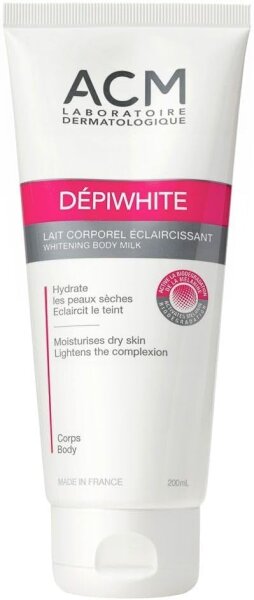 ACM Depiwhite Körpermilch, 200 ml, aufhellend, reduziert Pigmentflecken, feuchtigkeitsspendend, sanfte Pflege