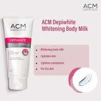 ACM Depiwhite Körpermilch, 200 ml, aufhellend, reduziert Pigmentflecken, feuchtigkeitsspendend, sanfte Pflege
