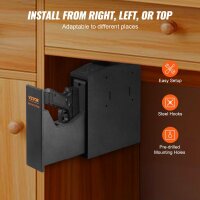 VEVOR AL300 pistol safe, wall-mounted, fingerprint/key/code, 1 pistol, steel, 320x255x95mm