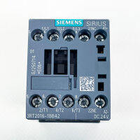 Siemens 3RT2016-1BB42 Motorschütz S00, 1 Öffner, 9A/22A, 4kW, 24V DC, Schütz für Motorsteuerung
