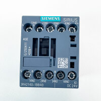 Siemens SIRIUS 3RH2140-1BB40 Hilfsschütz S00, 4 Schließer, 6A, 24V DC, kompakt, zuverlässige Steuerung