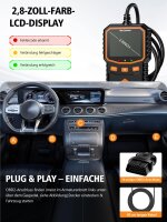 Nexzcheck K89 OBD2 Diagnostic Tool, Car Adapter, Full OBD-II Functions, Engine Fault Code Reader, German Version, for BMW VW Mercedes Audi