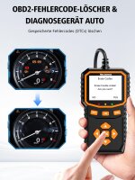 Nexzcheck K89 OBD2 Diagnostic Tool, Car Adapter, Full OBD-II Functions, Engine Fault Code Reader, German Version, for BMW VW Mercedes Audi