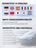 Nexzcheck K89 OBD2 Diagnostic Tool, Car Adapter, Full OBD-II Functions, Engine Fault Code Reader, German Version, for BMW VW Mercedes Audi