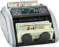 VEVOR AL-K07 Geldzählmaschine, Banknotenzähler mit UV/MG/IR/DD Falschgelderkennung, LCD & externes Display, für USD/EUR, ideal für kleine Firmen