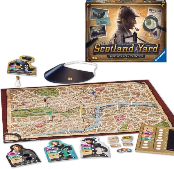 Ravensburger 27344, Brettspiel, Scotland Yard Sherlock Holmes Edition, Detektivspiel für 2-6 Spieler ab 10 Jahren