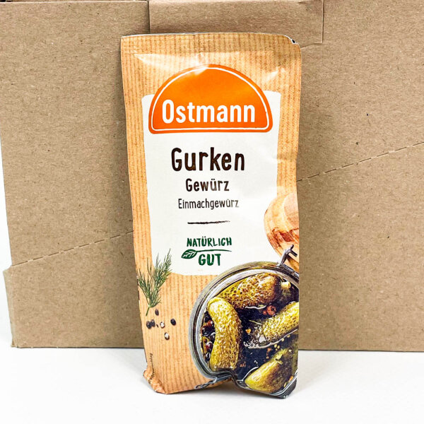 Ostmann Gurken Gewürz, 9er Pack, Einmachgewürz, 30g pro Pack, lange Haltbarkeit bis 07/2029, Artikelnummer 10812223