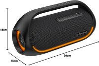 Tronsmart Bang 60W Bluetooth Speaker, IPX6 Waterproof, Strong Bass, LED Light, 15h Battery Life, Party Speaker, AUX/TF/NFC