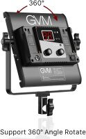 GVM 480 LED Videolicht Panel, Bi-Color 2300K-6800K, APP-Steuerung, 13000Lux, Stativ, Dauerlicht für Foto, Video, Streaming, CRI97+